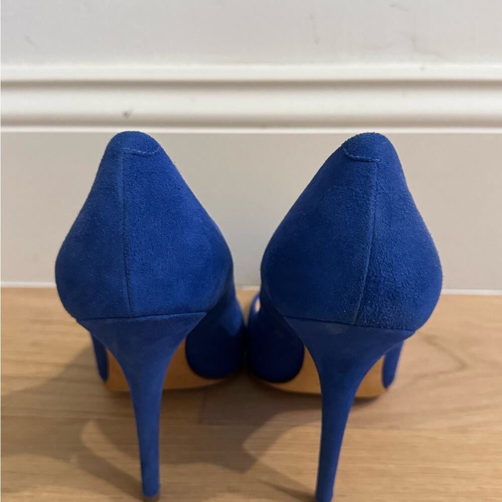 Giuseppe Zanotti Blue Suede Pointed Toe Pumps EU 39 - Picture 5 of 6